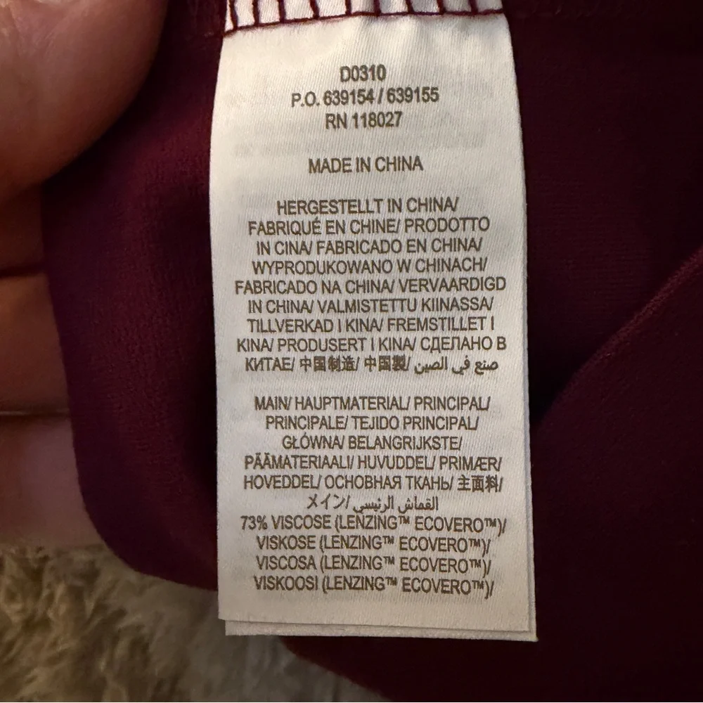 Boden Burgundy Dress with Belt - Picture 11 of 12